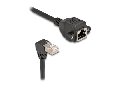 Delock Cable Extensión S/FTP Male RJ45 Male 90° Angular — image 1