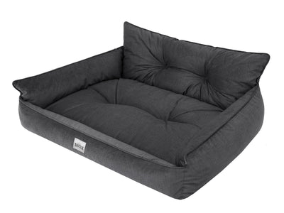 Hano Dog & Cat Bed with Removable Cover – Black, L