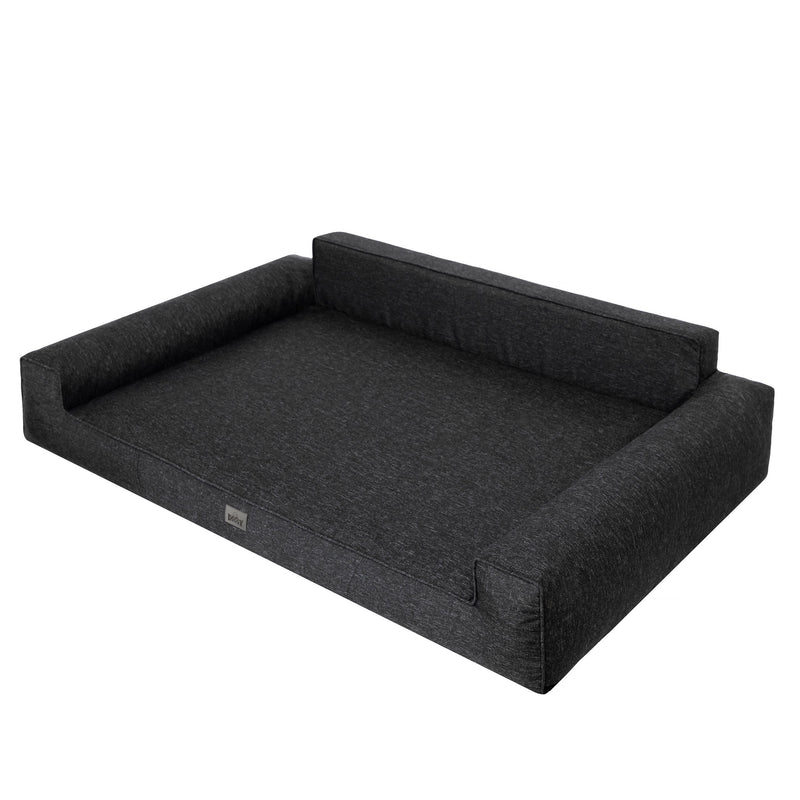 Mano Dog Bed with Removable Cover – Black, L