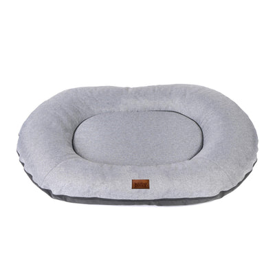 Oval Dog Basket Bed – Grey, XL