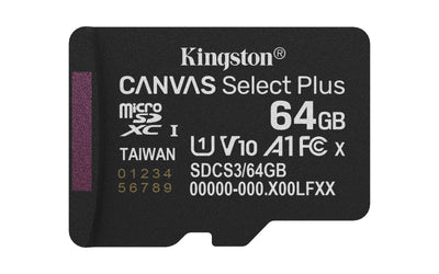 Kingston microSD 64GB Micsdxc Canvas Select Plus W/ Or Adp — image 1