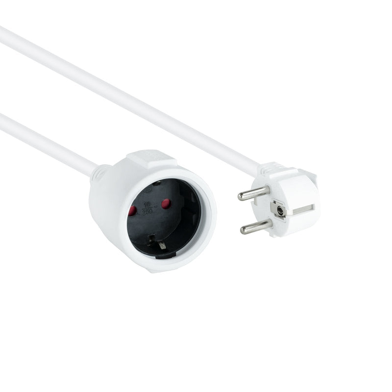 Nanocable Cable Power Alargador CEE7 Acodado Male a CEE7 Female 2M