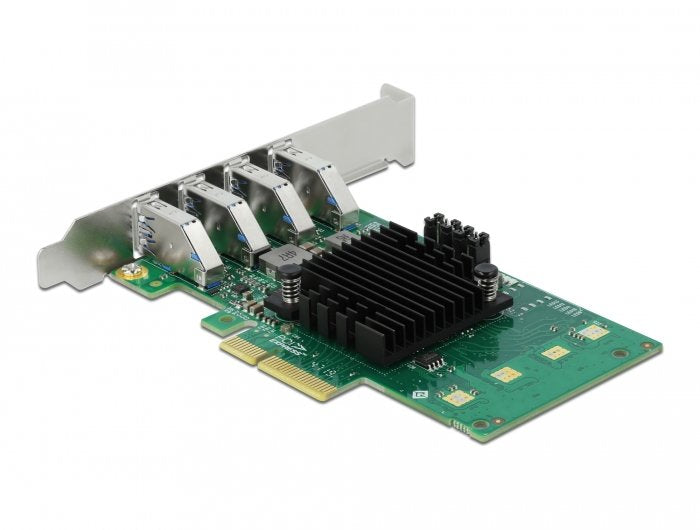 Delock Card Pci Express X4 4 Ports Externos USB 3.0 Quad Channel