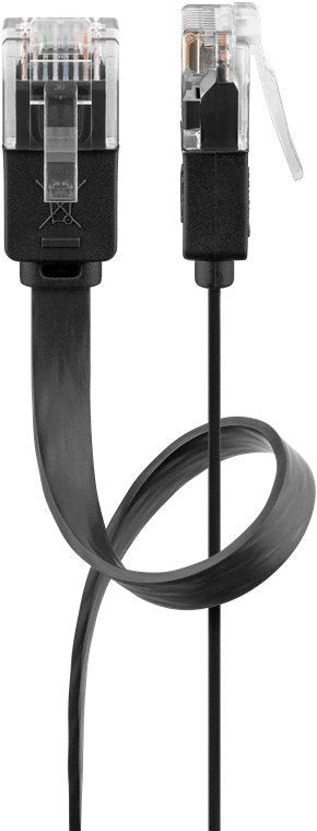 Goobay CAT.6 U/UTP Flat 3M Network Cable U/UTP (UTP) Black