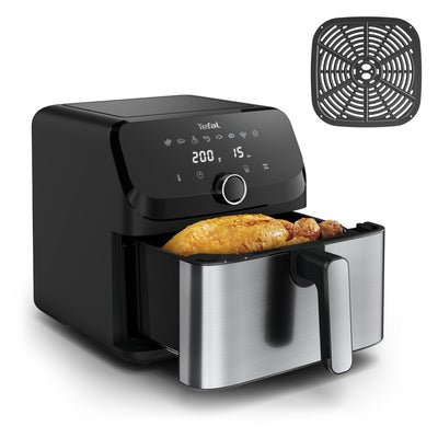 Tefal Fryer Easy Fry Mega EY855D10 Sencillo 7,5 L Independiente 2020W Fryer Air Caliente Black Steel Inoxidabl — image 1