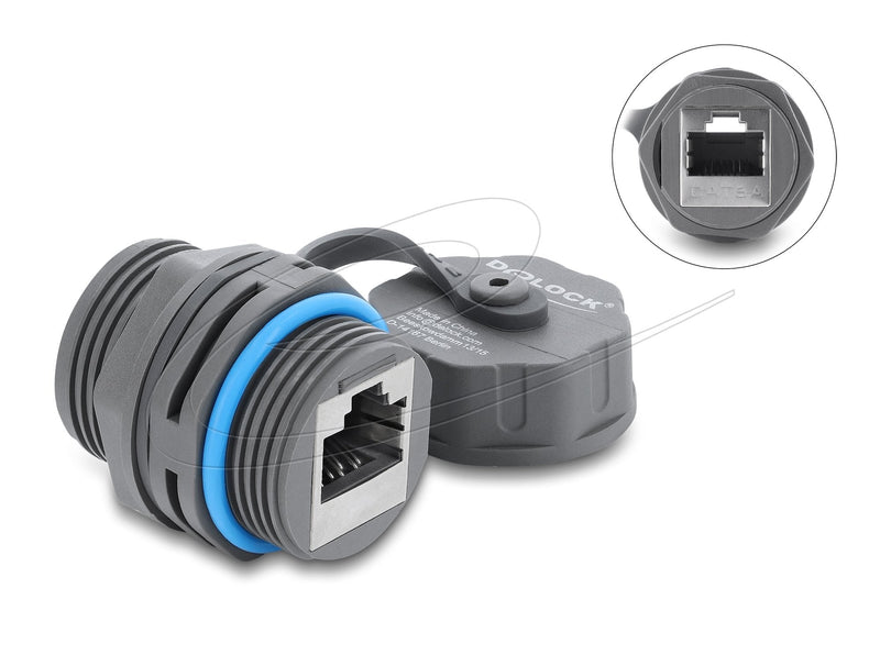 Delock Empalme Cable RJ45 Connector Female a RJ45 Connector Female CAT.6A With M23.5 X 1,5MM Gewinde And Versc