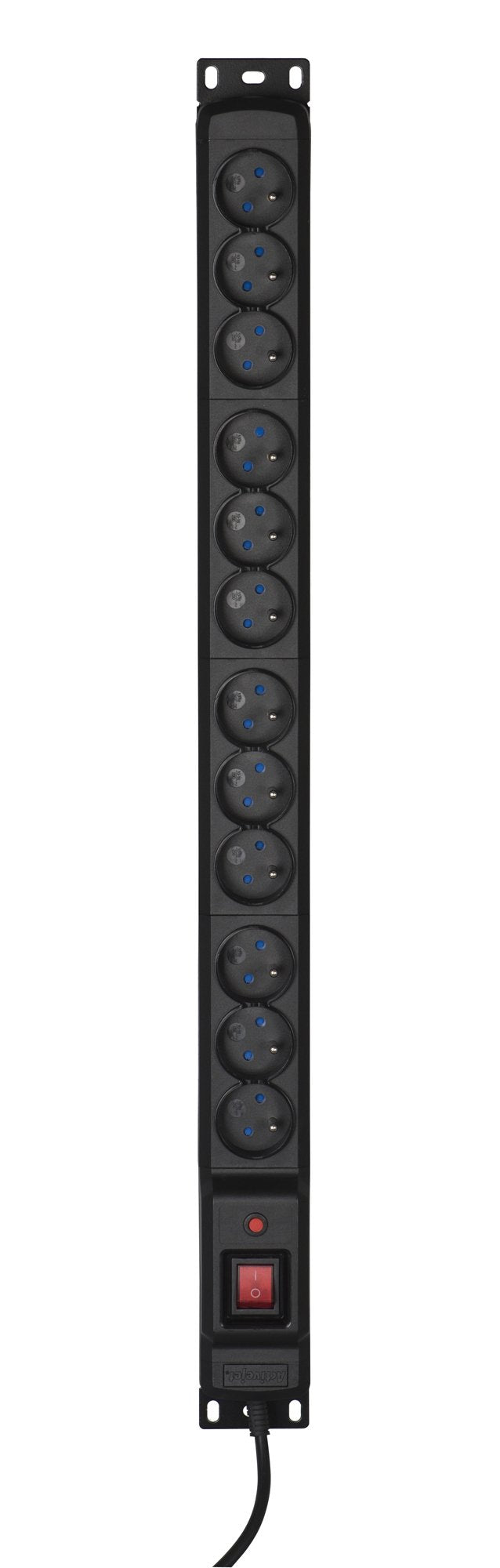 Activejet Power Strip Socket Tierra Francesa) /12GN/3M/Cz (12 X Ute, 10A, 3M, Black Colour