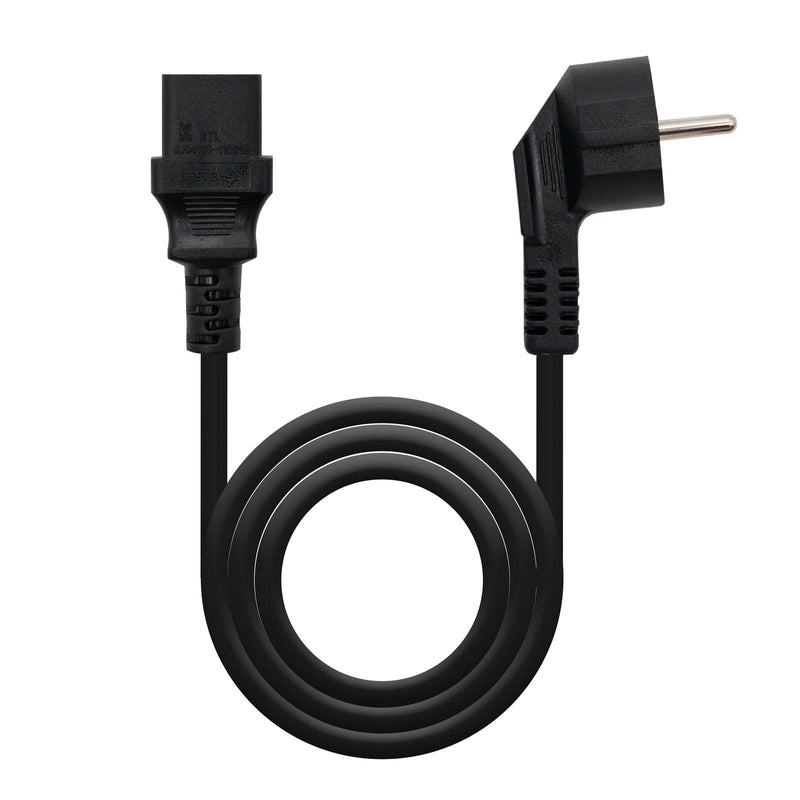Nanocable Cable Power CPU CEE7 Male a C-13 Female 2M - Black