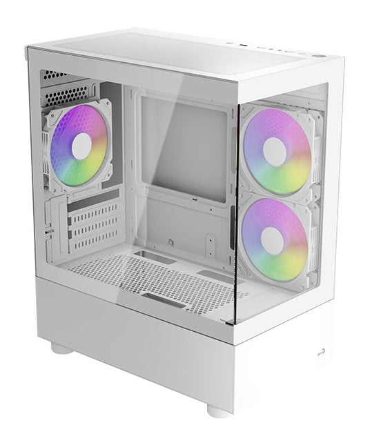 Aerocool PC Case Viewport Mini V2 ARGB Glass Tempered X 2 ACCM-ES09133.21 White