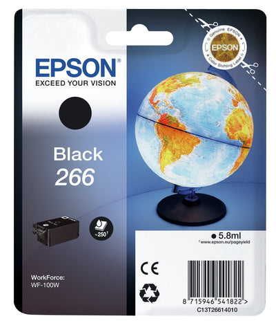 Epson Genuine Ink Black N266,5.8ML, Compatible With WF-100W, Globo Terraqueo — image 1
