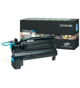 Lexmark Genuine Toner Performance Extra Tall Cyan Lccp, Lrp C792DE, 792DHE, 792DTE, 792E — image 1