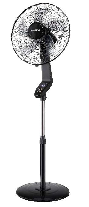 Fan Pie Coín Black 50W Ø40CM, Black 40 X 40 X 129CM