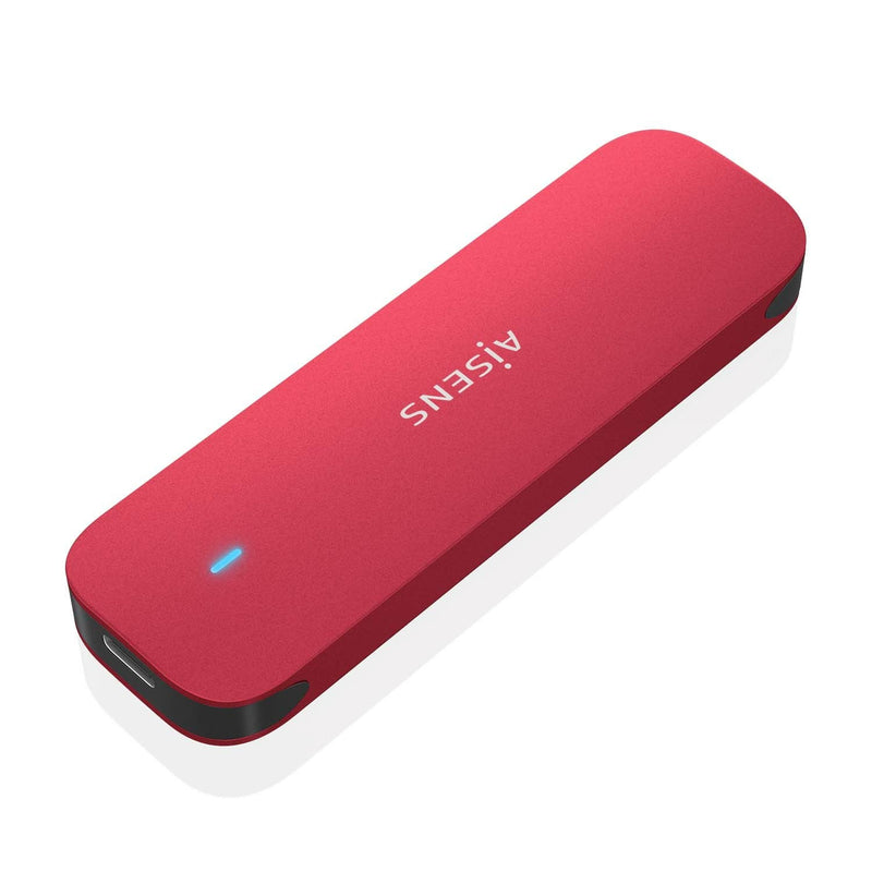 Aisens External Enclosure Drive SSD M.2 NVMe USB 3.2 Without Screws ASM2-027RED