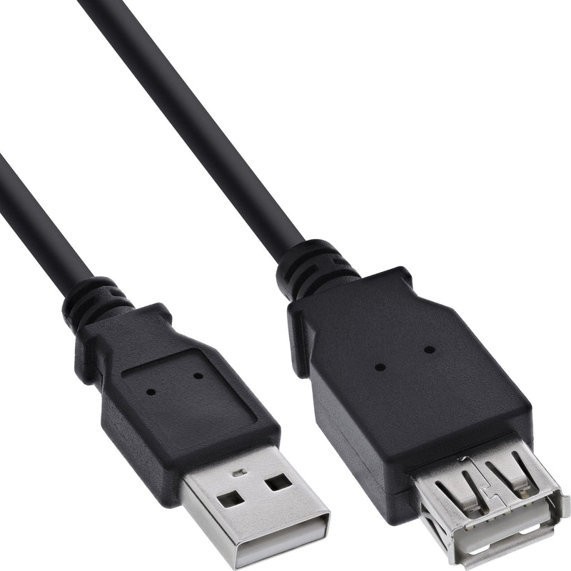 Inline® USB 2.0 Cable Extensión Type a Male / Female, Black 0.5M