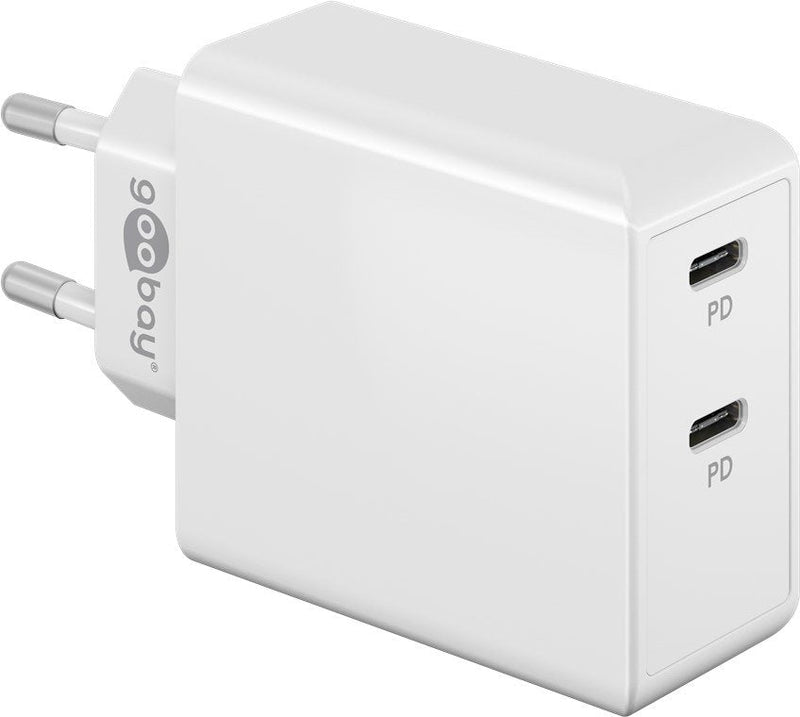 Goobay 61758 Fast Charger Dual USB-C Pd (36W), White