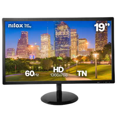 Nilox Monitor 19 HDMI VGA NXM19FHD02 HD 1366X768 60HZ 5MS 200CD/Mâ² VESA 75X75 — image 1