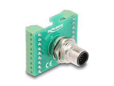 Delock 60661 Adapter Módulo Transferencia M12 Male With Codificación a 17 Pines a Bloque Terminals 18 Pines Pa — image 1