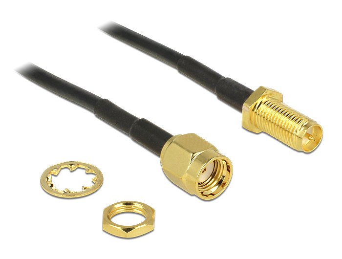 Delock Cable Antenna Rp-sma Male Rp-sma Female Installation 200MM