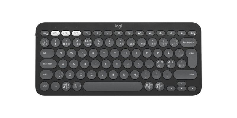 Logitech Keyboard Danés/Finés/Noruego/Sueco Pebble Keys 2 K380S Wireless Bluetooth Le QWERTY Nórdico Graphite