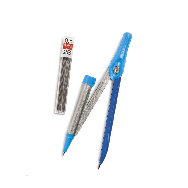 Carioca Pack Bolsillo Compass 0.5MM + Recharge - Compas Adjustable With Portaminas - Kit Charging Mina Hb 0.5