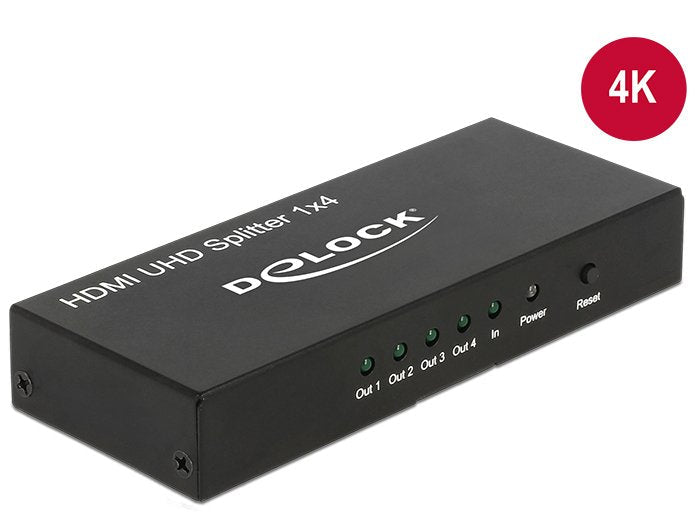 Delock HDMI UHD Splitter 1 X HDMI In 4 X HDMI Out 4K