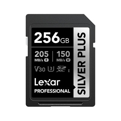 Lexar 256GB Professional Silver Plus Sdxc Uhs-i Cards, Up To 205MB/S Read 150MB/S Write C10 V30 U3 — image 1