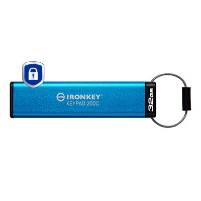 Kingston USB Flash Drive Ironkey Keypad 200 32GB USB-C Aes Encrypted IKKP200C/32GB — image 1