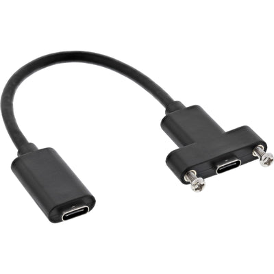 Inline USB 3.2 GEN.2 C Female a Female With Cable Brida 0,2M, Black — image 1