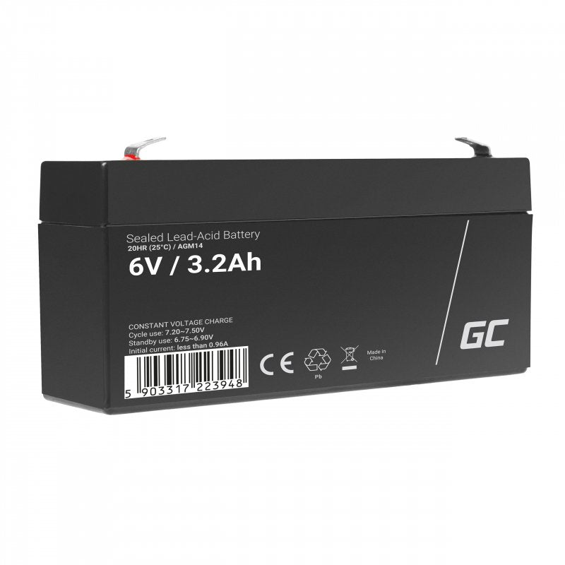 Green Cell Battery Agm 6V 3.2AH