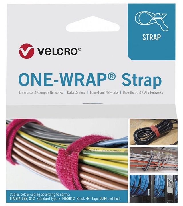 Velcro One Wrap Strap 20MM X 330MM, 100 Stck, Pink