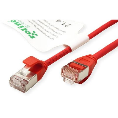 Roline Green U FTP Network Cable CAT.6A (class Ea), Lsoh, Slim, Red 0,3M — image 1