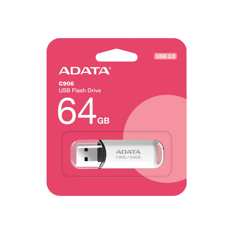 ADATA USB Flash Drive C906 64GB USB 2.0 White