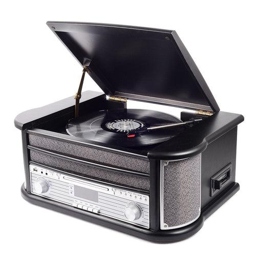 Denver Tocadiscos MRD-51 Black, Automatic Black Wood 33 1/3,45,78 Rpm, Rotating Dab, Fm — image 1