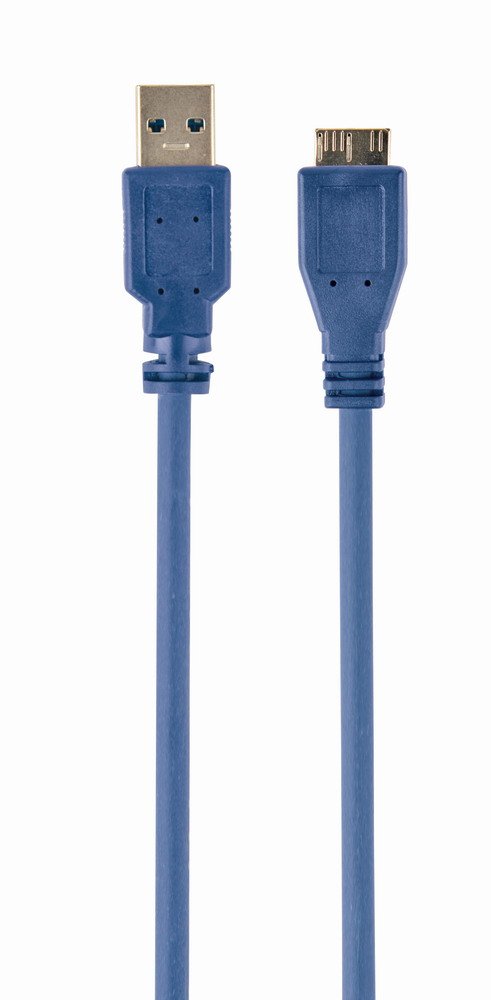 Gembird USB Cable 3.0A Microusb-tipo B 0.5M Blue — image 1