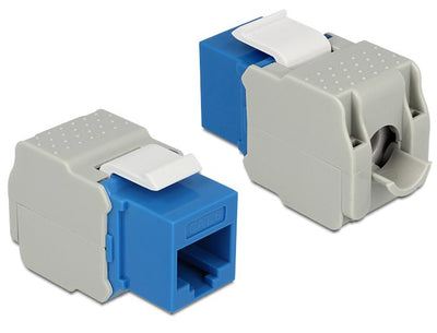 Delock Keystone Module RJ45 Female Lsa CAT.6 UTP Blue — image 1