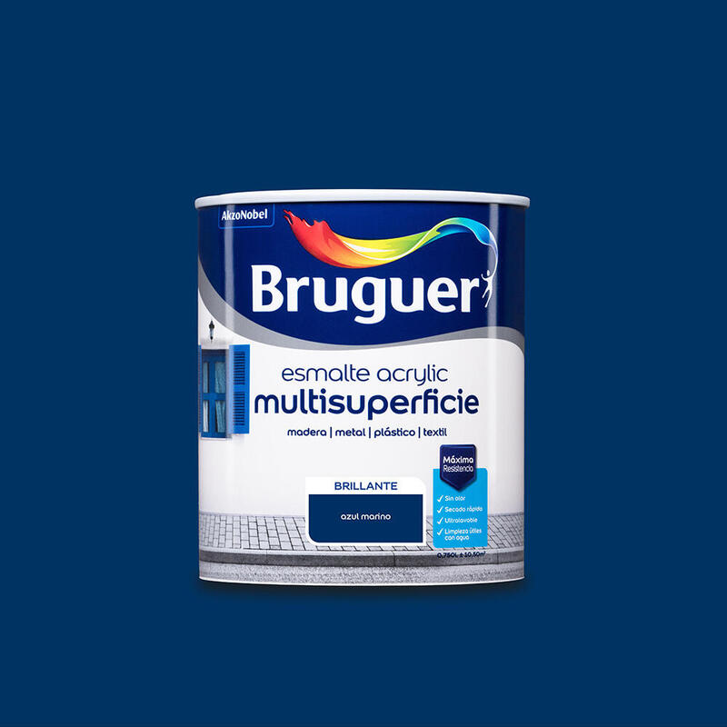 Bruguer Esmalte Acrylico Multisuperficie Glossy Blue Marino 0,750L 5057548