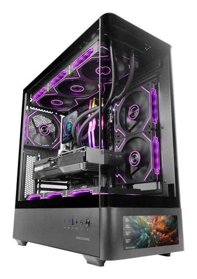 Mars Gaming Box Semitorre ATX Mc-lcdx Pro Black Screen LCD IPS 9.16''/ 3 HDD And 3 SSD/ ATX/ Semitorre With Gl — image 1