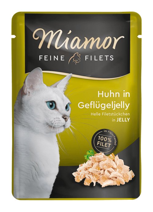 Miamor Comida Húmeda Gatos Feine Filets Chicken With Poultry Jelly 100G