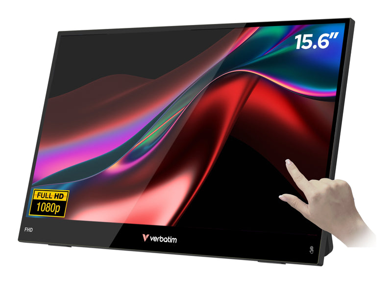Verbatim Monitor Portátil Touchscreen Touch Luz 15.6' Full HD Multimedia Negro