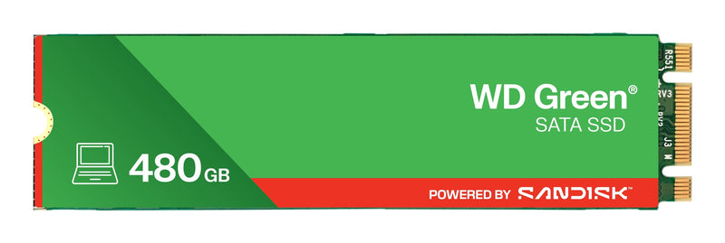Western Digital Drive SSD 480GB Serie M.2 2280 SATA 6 Green Wd 480GB/M.2 2280/545MB/S