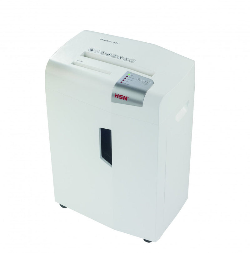Hsm Shredstar X15 Paper Shredder Documentos Particulas 4X37 15 Hojas 26L (1-5 Usuarios) Paper/Clips/Cards/Cds
