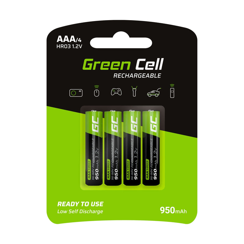 Batteries Recargables Greencell Aaa 950MAH (4 Pcs)