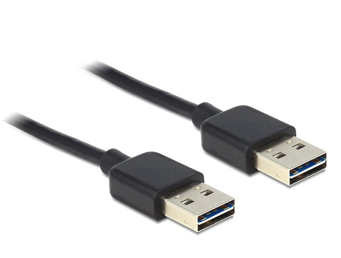Delock Cable Easy USB 2.0-A Male Black 2M