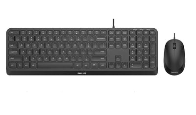 Philips Keyboard English + Mouse 2000 Series SPT6207B/00 USB Black — image 1