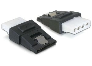 Delock Adapter Power 4PIN Molex Female SATA Power 15PIN Female With Clip — image 1