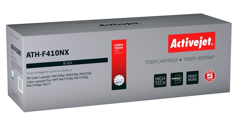 Activejet Toner ATH-F410NX (reemplazo HP 410X CF410X - Supreme - 6500 Páginas - Black