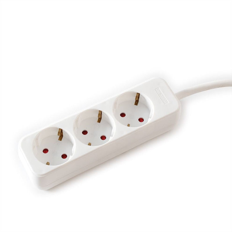 Value 3-VÍAS Power Strip Plugs Without Switch White 3M