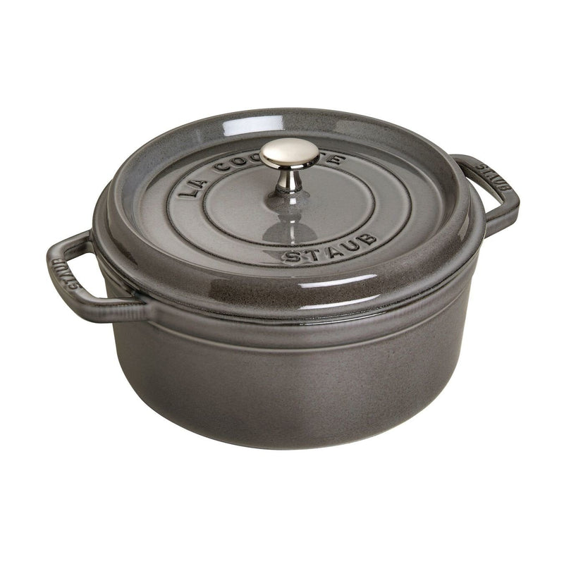 Staub Pot Round Cocotte, 24CM Cast Iron, Graphite Grey
