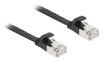 Delock RJ45 Tape Plana Network Cable Connector Male a Male CAT.6A U FTP 1,5M Black — image 1