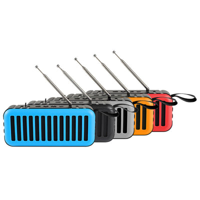 Solar Flashlight With Antenna Radio Card U Disk Wireless Bluetooth Audio